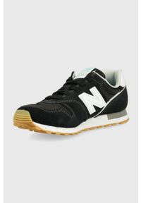 New Balance sneakersy WL373PL2 kolor czarny. Nosek buta: okrągły. Zapięcie: sznurówki. Kolor: czarny. Materiał: guma. Model: New Balance 373