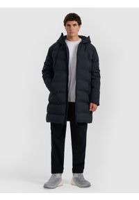 4f - 4F Płaszcz zimowy membrana 10000 męski - czarny M. Okazja: na co dzień. Kolor: czarny. Materiał: materiał, poliester. Długość: do kolan. Sezon: zima. Styl: casual #2