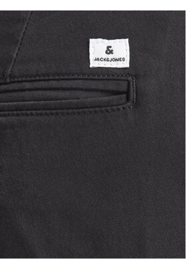 Jack & Jones - Jack&Jones Spodnie materiałowe Marco Dave 12174152 Czarny Slim Fit. Kolor: czarny. Materiał: bawełna