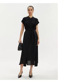 Marella Sukienka letnia Forma 2413221182 Czarny Relaxed Fit. Kolor: czarny. Materiał: jedwab, wiskoza. Sezon: lato