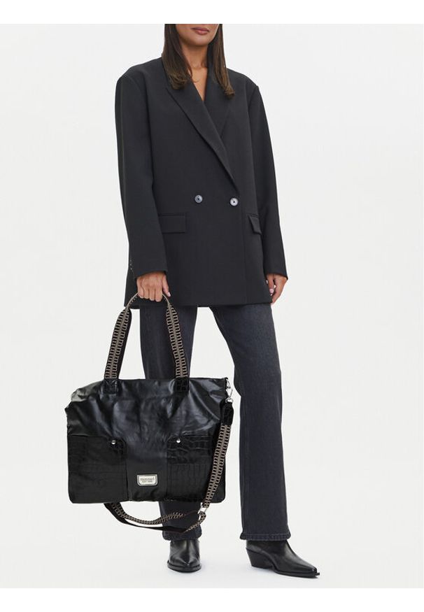 Monnari Torebka BAGIMP0-24Z-BAG6210-KM20D000-R00 Czarny. Kolor: czarny. Materiał: skórzane