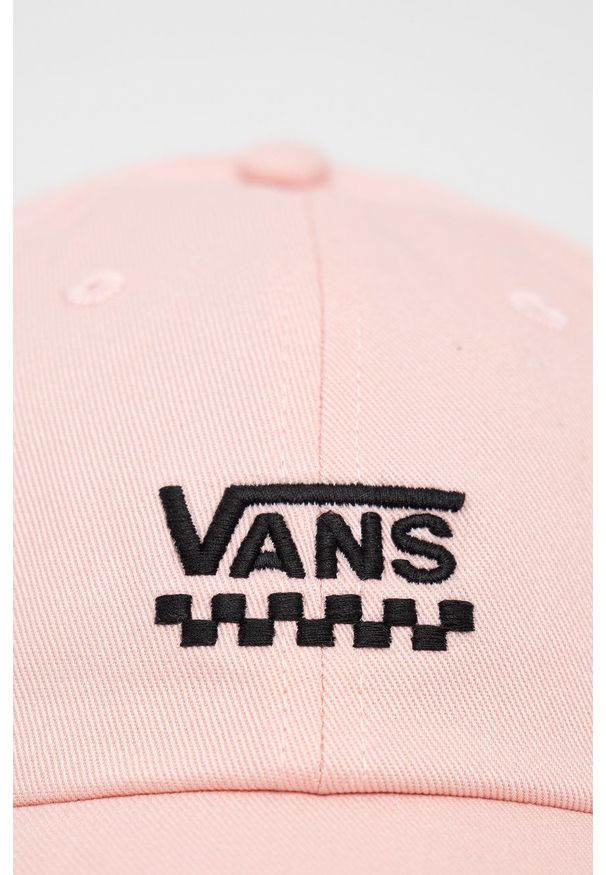 Vans Czapka kolor różowy z aplikacją. Kolor: różowy. Wzór: aplikacja