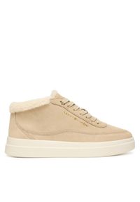 TOMMY HILFIGER - Tommy Hilfiger Sneakersy Modern Court Sneaker Mc Wl FW0FW09000 Beżowy. Kolor: beżowy. Materiał: skóra