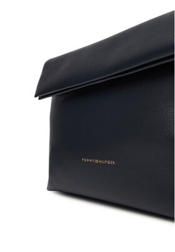 TOMMY HILFIGER - Tommy Hilfiger Torebka Th Logotape Med Crossover AW0AW17692 Granatowy. Kolor: niebieski. Materiał: skórzane