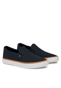 TOMMY HILFIGER - Tommy Hilfiger Tenisówki Th Hi Vulc Core Low Ii Slipon FM0FM05514 Granatowy. Kolor: niebieski. Materiał: materiał #3