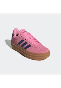 Adidas - Sneakersy damskie ADIDAS VL Court Bold. Materiał: zamsz, kauczuk, skóra, syntetyk. Szerokość cholewki: normalna