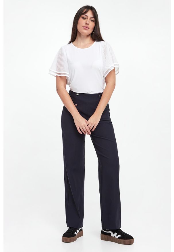 Joseph Ribkoff - Bluzka damska z tiulowymi rękawami JOSEPH RIBKOFF. Materiał: tiul