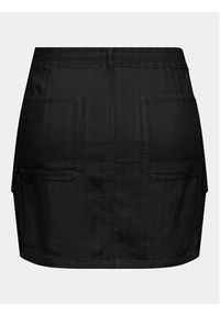 only - ONLY Spódnica mini Malfy-Caro 15310982 Czarny Regular Fit. Kolor: czarny. Materiał: len #5