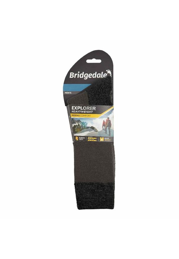 BRIDGEDALE - Skarpety trekkingowe ridgedale Explorer HW Merino Comfort Boot. Kolor: szary. Sport: outdoor