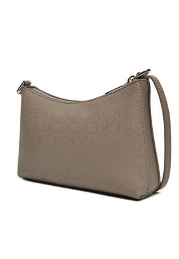 Calvin Klein Torebka K60K612537 Beżowy. Kolor: beżowy. Materiał: skórzane