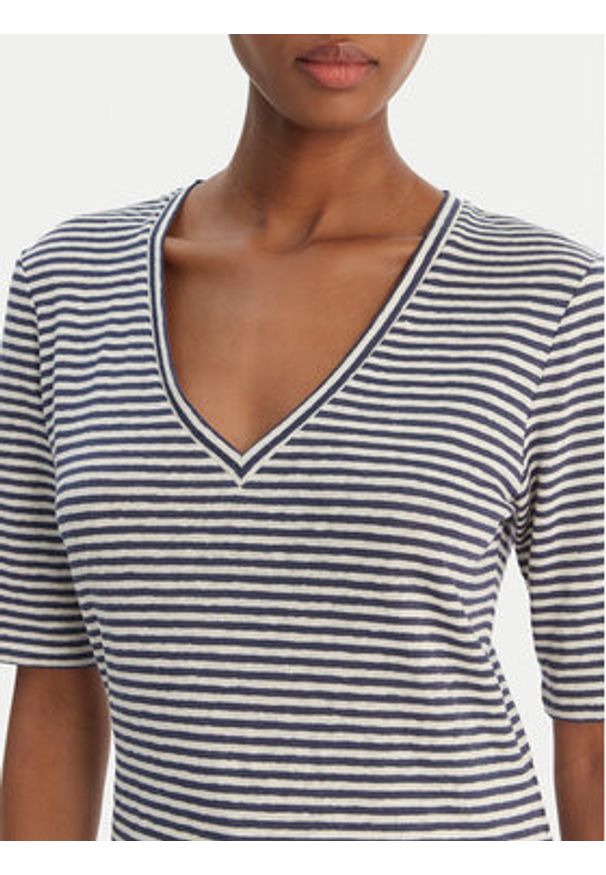 Weekend Max Mara T-Shirt Opzione 2615941042 Granatowy Regular Fit. Kolor: niebieski. Materiał: len