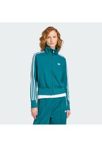Adidas - adidas Bluza Firebird Classic KQ6530 Zielony Regular Fit. Kolor: zielony. Materiał: syntetyk #1