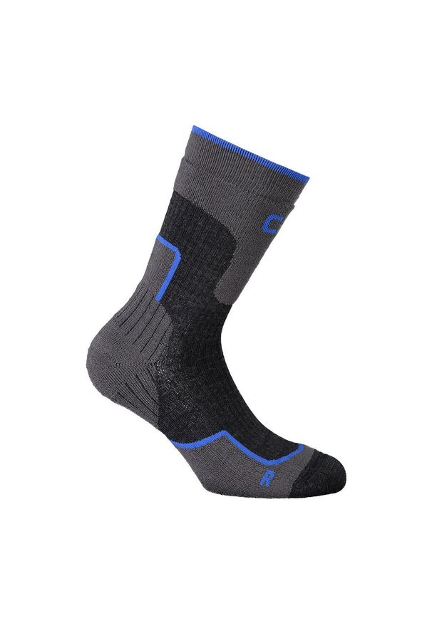 Skarpety trekkingowe CMP WOOL MID. Kolor: szary, wielokolorowy, czarny. Materiał: wełna. Sport: outdoor, turystyka piesza