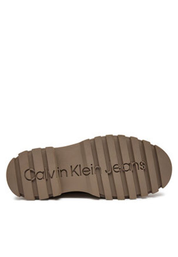 Calvin Klein Jeans Trapery Lugged Lace Zip Boot Oxf Hr Su YM0YM01068 Beżowy. Kolor: beżowy. Materiał: skóra, zamsz