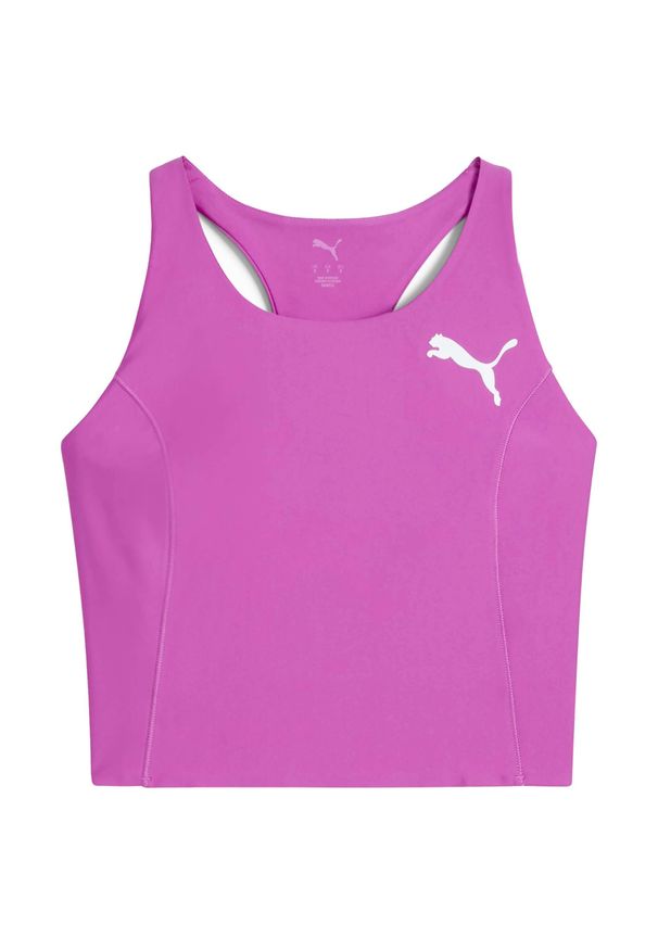 Puma W Raceday Ultraform Crop Bielizna Biustonosz Damskie. Kolor: czerwony. Sport: bieganie