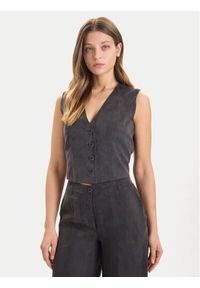Guess Kamizelka W5YH51 WH5N2 Czarny Regular Fit. Kolor: czarny. Materiał: lyocell