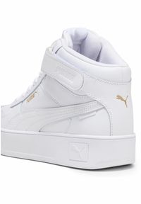 Puma - Damskie sneakersy Carina Street Mid PUMA White Gold. Kolor: biały, żółty, wielokolorowy. Materiał: skóra, syntetyk, materiał. Sezon: lato