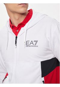 EA7 Emporio Armani Bluza 3DPM15 PJLIZ 1100 Biały Regular Fit. Kolor: biały. Materiał: syntetyk