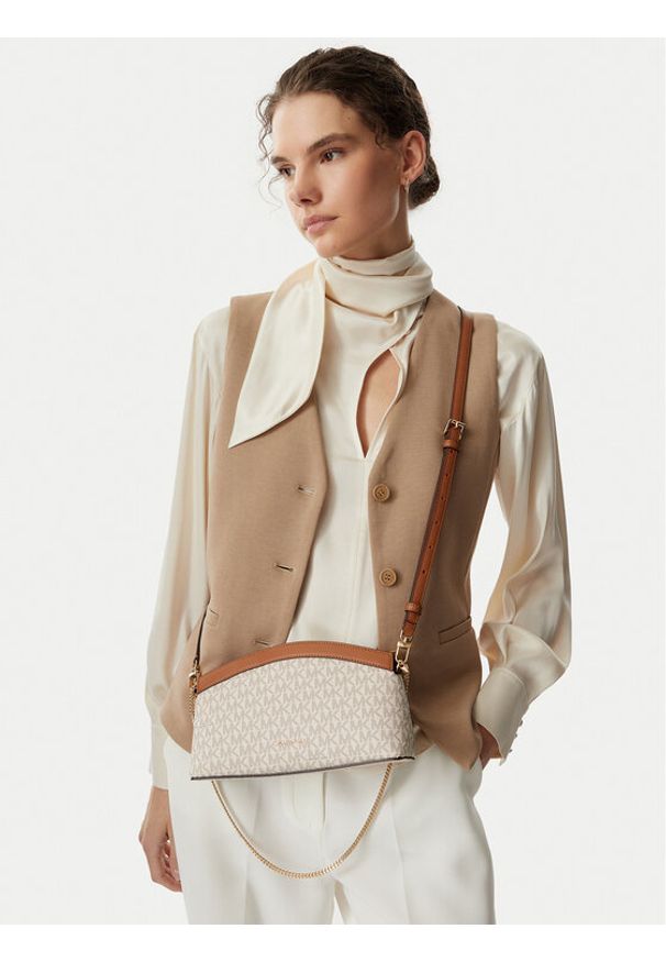 MICHAEL Michael Kors Torebka 30S6G13C5B Kremowy. Kolor: kremowy. Materiał: skórzane