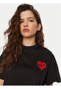Karl Lagerfeld - KARL LAGERFELD T-Shirt A1W17074 Czarny Regular Fit. Typ kołnierza: dekolt w karo. Kolor: czarny. Materiał: bawełna #4