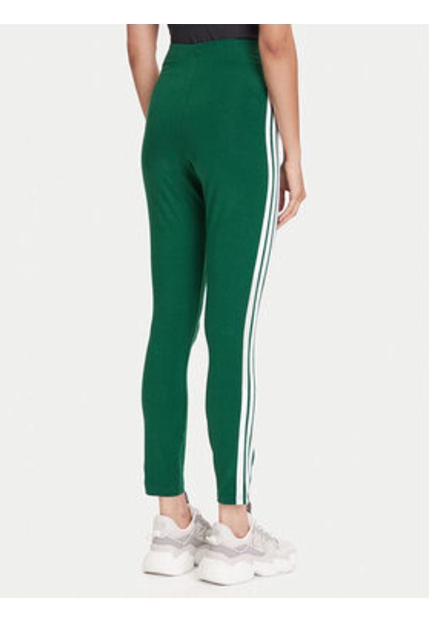 Adidas - adidas Legginsy Essentials 3-Stripes KB7663 Zielony Slim Fit. Kolor: zielony. Materiał: bawełna