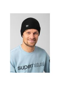 Czapka SUPER.NATURAL Merino Basic Beanie. Kolor: czarny. Sezon: zima