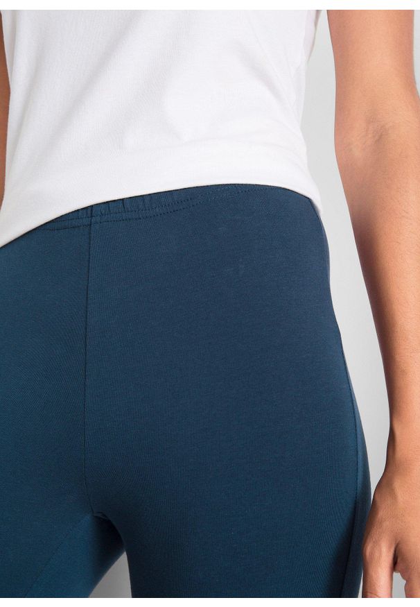 bonprix - Legginsy rybaczki (2 pary w opak.). Okazja: na co dzień. Kolor: niebieski. Styl: casual