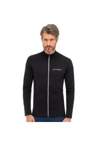 Bluza dresowa termoaktywna rozpinana męska Brubeck Athletic. Kolor: czarny. Materiał: poliamid, elastan, poliester. Sport: kolarstwo, bieganie