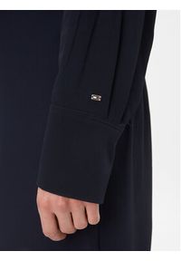 TOMMY HILFIGER - Tommy Hilfiger Sukienka koszulowa Smd Detail Fluid Knee Dress WW0WW41009 Granatowy Regular Fit. Kolor: niebieski. Materiał: wiskoza. Typ sukienki: koszulowe #5
