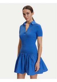 Tommy Jeans Sukienka codzienna DW0DW22331 Niebieski Slim Fit. Okazja: na co dzień. Kolor: niebieski. Materiał: bawełna. Typ sukienki: proste. Styl: casual #1