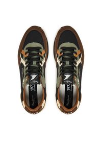 Pepe Jeans Sneakersy Brit Prints M PMS400002 Brązowy. Kolor: brązowy. Materiał: materiał #6