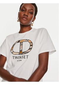 TwinSet - TWINSET T-Shirt 242TP2523 Biały Regular Fit. Kolor: biały. Materiał: bawełna