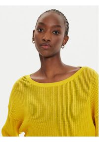 Sisley Sweter 17Q3M104X Żółty Regular Fit. Kolor: żółty. Materiał: wiskoza #5