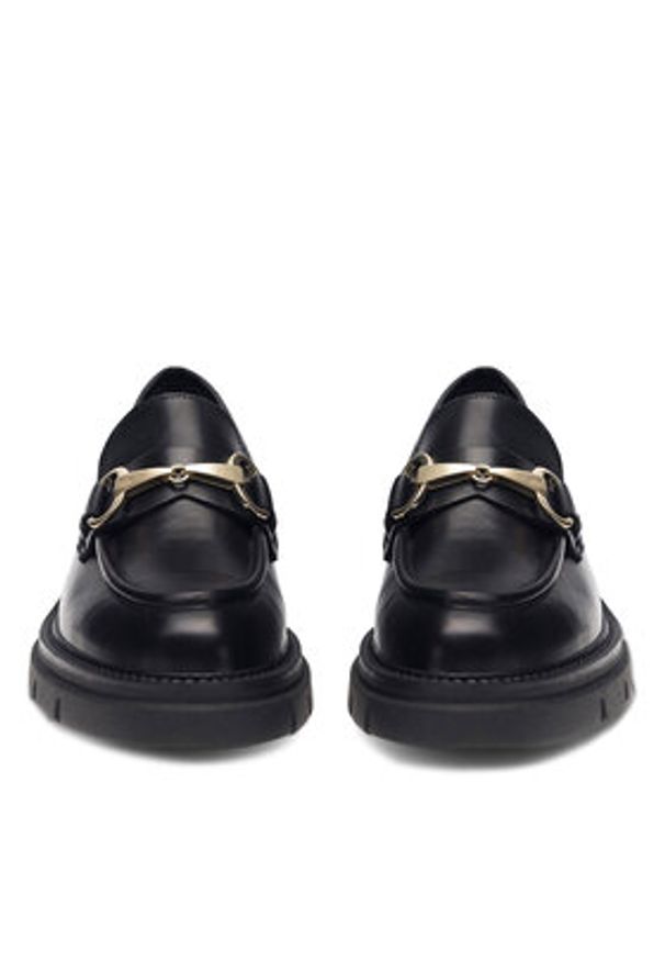 Gino Rossi Loafersy GRACE-I23-26370PE Czarny. Kolor: czarny. Materiał: skóra