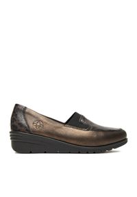 Rieker Półbuty L5351-90 Złoty. Kolor: złoty. Materiał: skóra, syntetyk #1