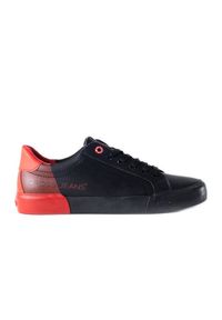 Czarno-czerwone męskie trampki Cross Jeans czarne. Okazja: na co dzień. Nosek buta: okrągły. Kolor: czarny. Materiał: guma. Styl: casual #3