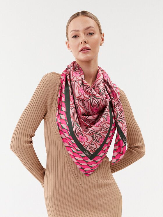 スカーフ LIU JO Woman Scarf Pink 2A5024T0300 72624 Printed foulard colour pink | Liu Jo