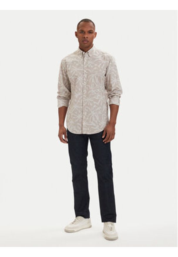 BOSS Koszula Ricoplus 50561608 Szary Regular Fit. Kolor: szary. Materiał: bawełna