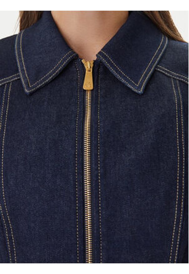 Luisa Spagnoli Kurtka jeansowa Vigana 542808 Granatowy Slim Fit. Kolor: niebieski. Materiał: bawełna