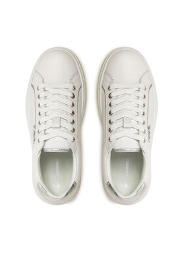 Karl Lagerfeld - KARL LAGERFELD Sneakersy KL64020 Biały. Kolor: biały. Materiał: skóra