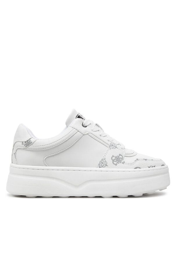 Guess Sneakersy Queenz FLTQNZ FAL12 Biały. Kolor: biały. Materiał: skóra