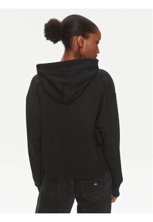 Tommy Jeans Bluza Essential Logo DW0DW17797 Czarny Relaxed Fit. Kolor: czarny. Materiał: bawełna, syntetyk