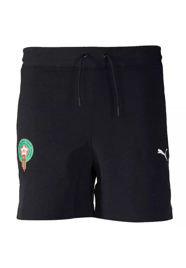 Szorty Puma. Kolor: czarny, wielokolorowy, zielony. Sport: piłka nożna
