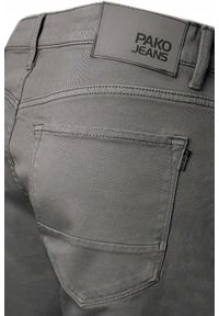 Bawełniane Spodnie Chinos, Regular - Pako Jeans - Ciemny Popiel. Okazja: na spotkanie biznesowe, do pracy. Materiał: elastan, bawełna. Styl: klasyczny, biznesowy #6