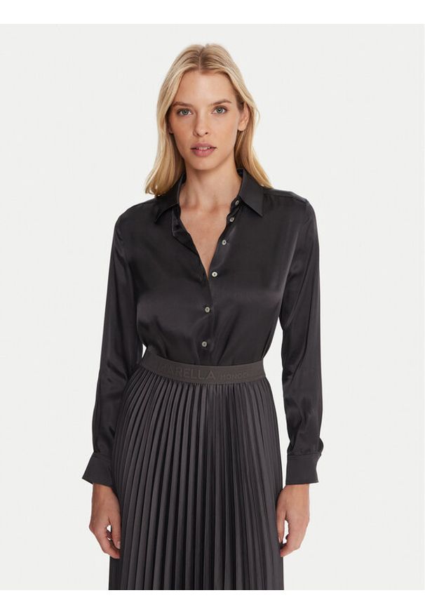 Marella Koszula Bunny 2523116015 Szary Regular Fit. Kolor: szary. Materiał: acetat