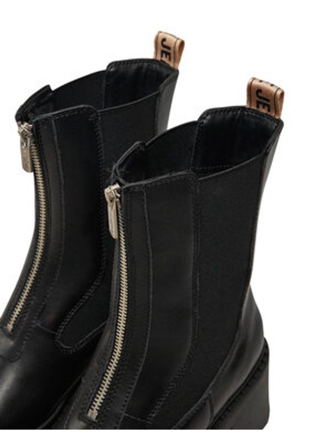 Pepe Jeans Botki Glen PLS50550 Czarny. Kolor: czarny. Materiał: skóra