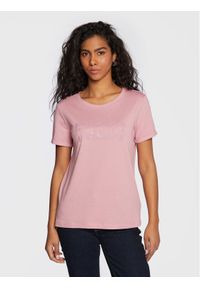 Guess T-Shirt W3RI16 K46D1 Różowy Regular Fit. Kolor: różowy. Materiał: bawełna