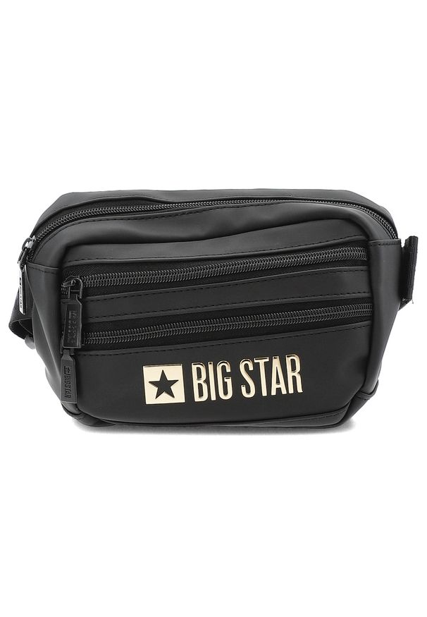 Big-Star - Czarna Damska Saszetka Na Biodro Big Star. Kolor: czarny. Materiał: materiał
