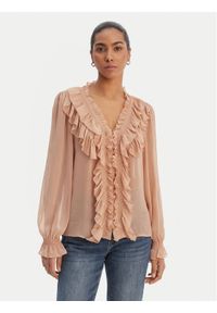 Morgan Bluzka 252-CATHY Różowy Regular Fit. Kolor: różowy. Materiał: syntetyk #1