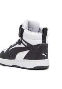 Puma - Buty do chodzenia dla dzieci PUMA Rebound V6 Mid. Kolor: czarny, szary, biały, wielokolorowy. Sport: turystyka piesza